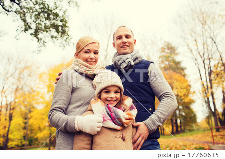 happy family in autumn park happy family in autumn park 17760635
