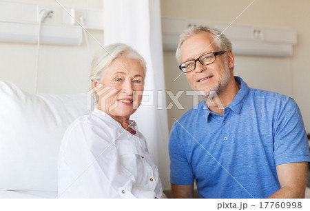 senior couple meeting at hospital ward senior couple meeting at hospital ward 17760998