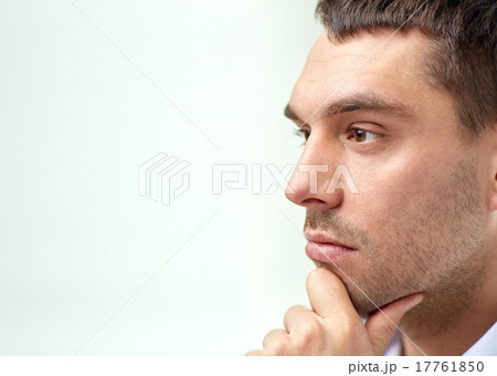close up of businessman male face close up of businessman male face 17761850