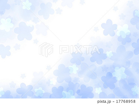 花柄背景 青のイラスト素材