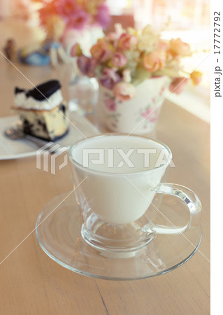 hot drink milk with cake in the morning hot drink milk with cake in the morning 17772792