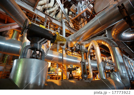 Industrial zone, Steel pipelines, valves and pumps 17773922