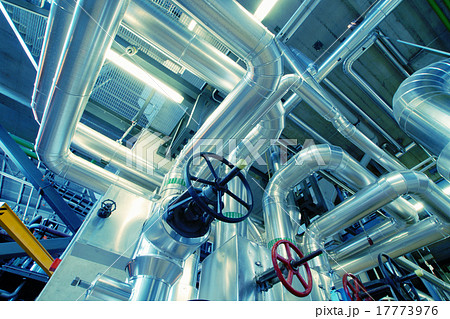 Industrial zone, Steel pipelines and valves 17773976