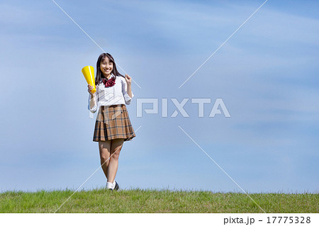爽やかな青空と元気な女子高生 爽やかな青空と元気な女子高生 17775328