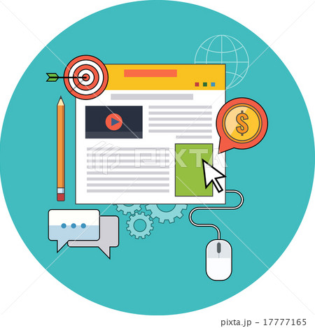 Blog management, blogging concept. Flat design. Blog management, blogging concept. Flat design. 17777165
