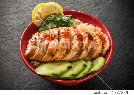 チキンライス 海南鶏飯 Hainanese chicken rice Asian food チキンライス 海南鶏飯 Hainanese chicken rice Asian food 17778299