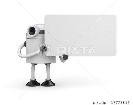 A robot holding a sign A robot holding a sign 17778317