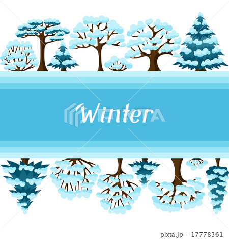 Winter background design with abstract stylized 17778361