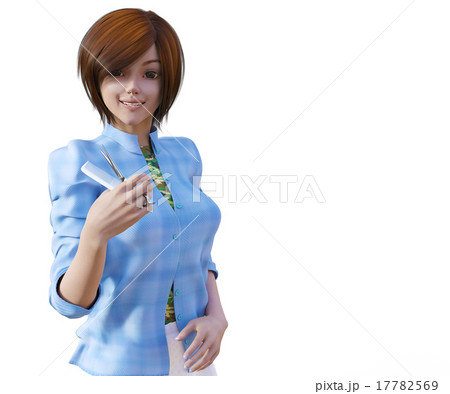 女性美容師　perming 3DCGイラスト素材 17782569