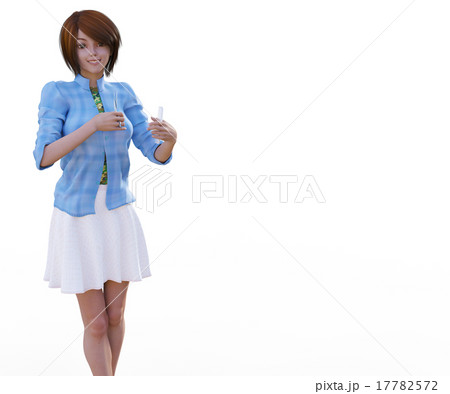 女性美容師　perming 3DCGイラスト素材 17782572