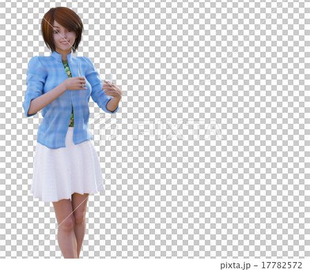 女性美容師　perming 3DCGイラスト素材 17782572