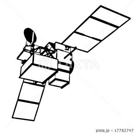 人工衛星のシルエットのイラスト素材 17782747 Pixta