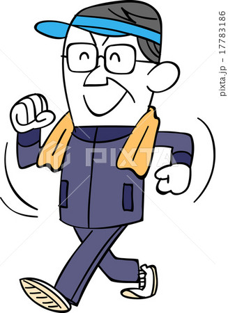 運動するおじさん 17783186