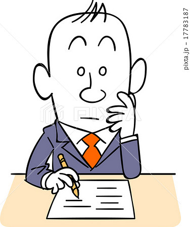 スーツを着た男性が書類に書き込む スーツを着た男性が書類に書き込む 17783187