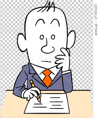 スーツを着た男性が書類に書き込む スーツを着た男性が書類に書き込む 17783187