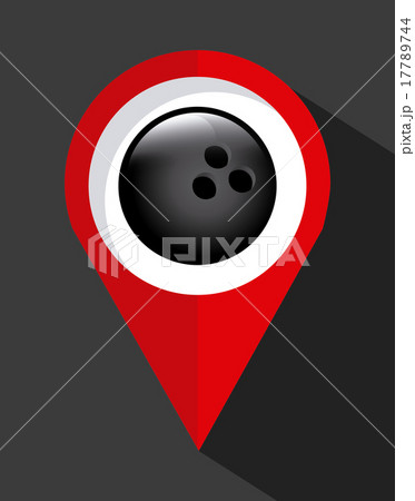 Bowling design over black background vector illustration 17789744
