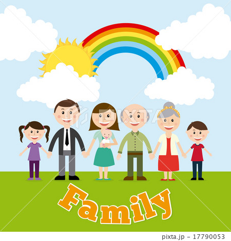 family design over sky background vector illustration 17790053