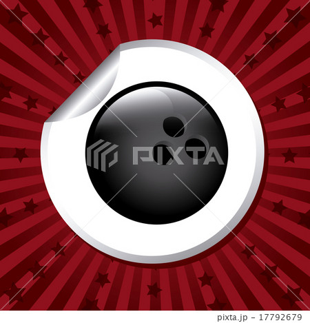 Bowling design over red background vector illustration Bowling design over red background vector illustration 17792679