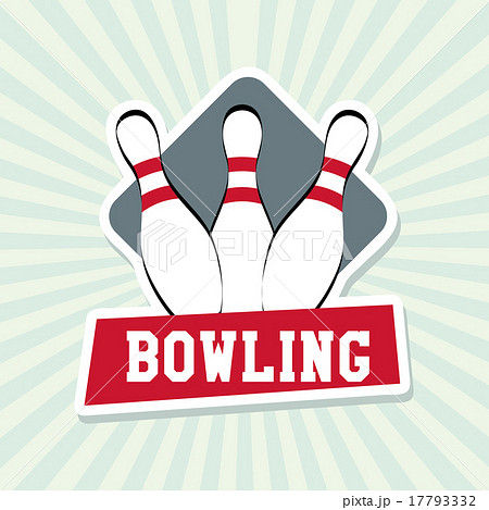 Bowling design over green background vector illustration 17793332
