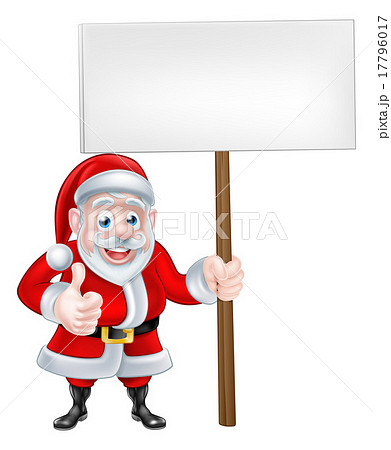 Santa Holding Sign 17796017