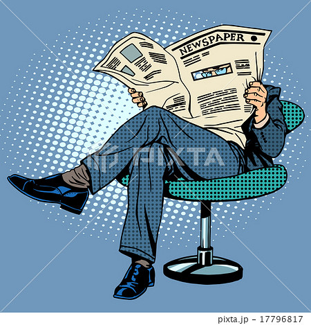 Newspaper reading man 17796817