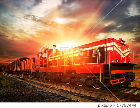 freight train in the morning sunlight 17797444