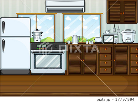 Kitchen full with furnitures and equipments 17797994