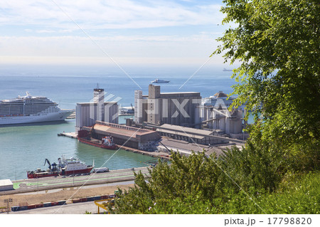 Spain. Barcelona. The top view on seaport. Spain. Barcelona. The top view on seaport. 17798820