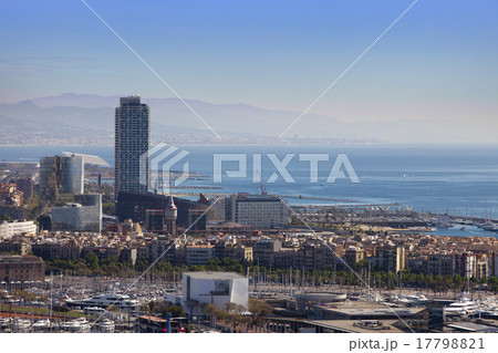 Spain. Barcelona. The top view on seaport. Spain. Barcelona. The top view on seaport. 17798821
