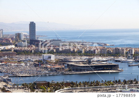 Spain. Barcelona. The top view on seaport 17798859