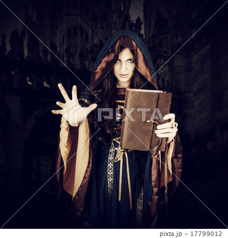 halloween witch hold book of spells making magic halloween witch hold book of spells making magic 17799012