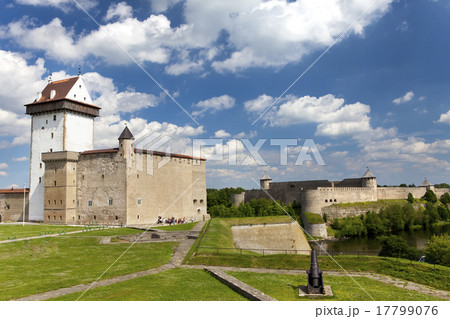 Two ancient fortresses on the parties from the riv 17799076