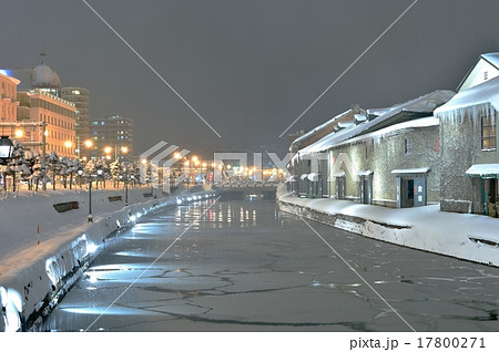 小樽運河 雪景色 小樽運河 雪景色 17800271