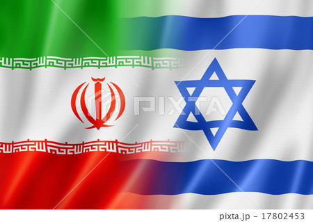 Iran and Israel flag Iran and Israel flag 17802453