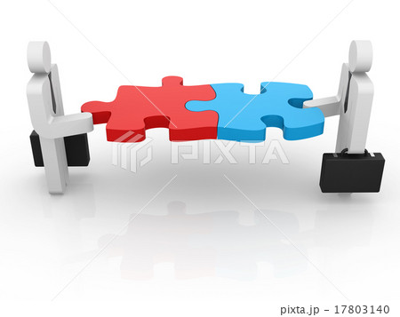 Businessman and puzzle piece 17803140