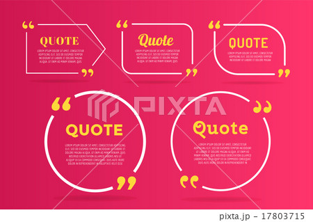 Quote blank template bubble empty design 17803715