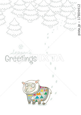 Vintage Christmas and New Year greeting card with Vintage Christmas and New Year greeting card with 17804412