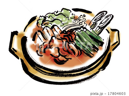 キムチ鍋のイラスト素材