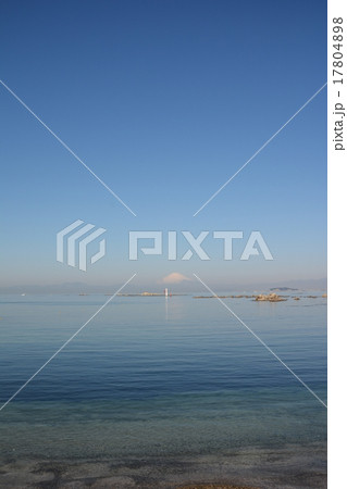 森戸海岸から望む富士山 17804898