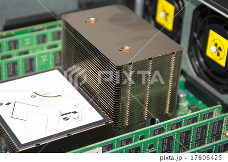 CPU heatsink for computer server with ram card 17806425