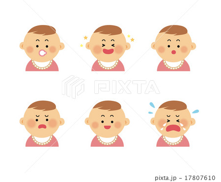 あかちゃん　女の子表情セット 17807610