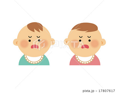 あかちゃん　男女表情7 17807617