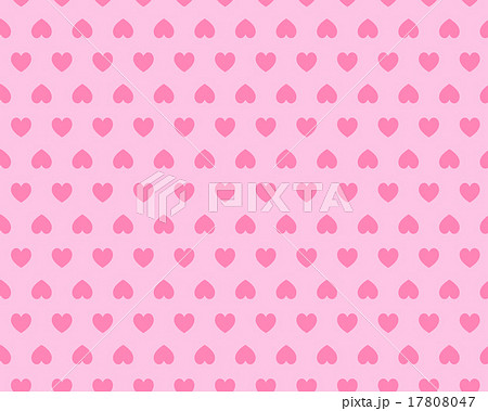 シンプル可愛い ピンク背景 ハート柄 模様が繋がるシームレス 連続 繰り返し パターン 背景素材のイラスト素材
