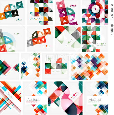 Set of triangle geometric abstract backgrounds Set of triangle geometric abstract backgrounds 17810818
