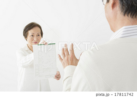 熟年離婚　夫に離婚届を突き付けるシニア女性 17811742