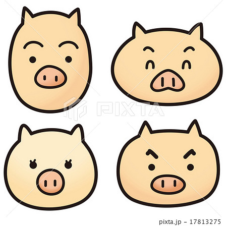 Pig face - Stock Illustration [17813275] - PIXTA