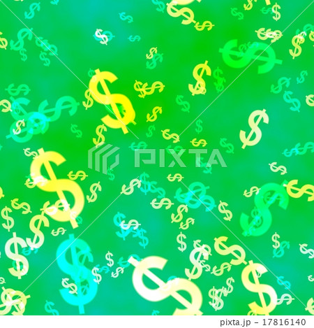 yellow dollars irregulary placed green background  yellow dollars irregulary placed green background  17816140