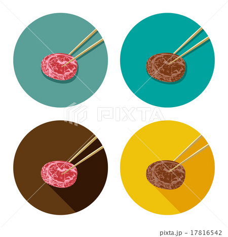 Piece of meat is holding with chopsticks Piece of meat is holding with chopsticks 17816542