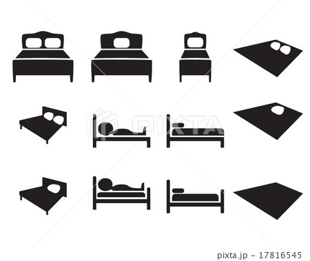 Set of Hotel icon, Bed sign 17816545