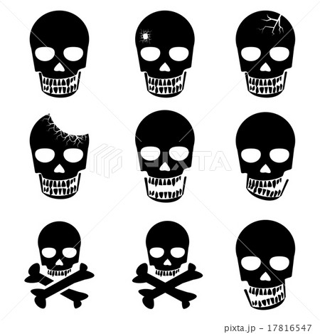 Set of Skull and crossbones icon 17816547